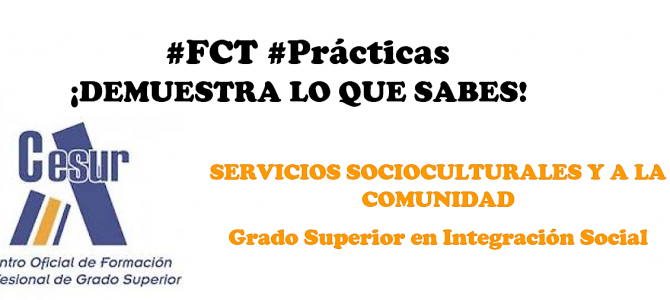 Los alumnos del Ciclo de Integración Social de CESUR MURCIA han comenzado sus prácticas. Los alumnos del Ciclo de Integración Social de CESUR MURCIA han comenzado sus prácticas.